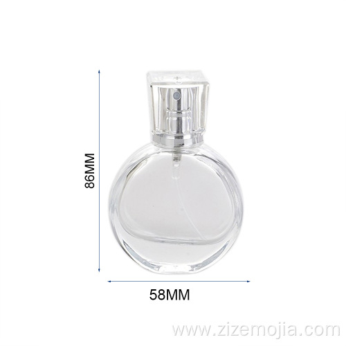 Perfume clear glass empty bottles with custom logo